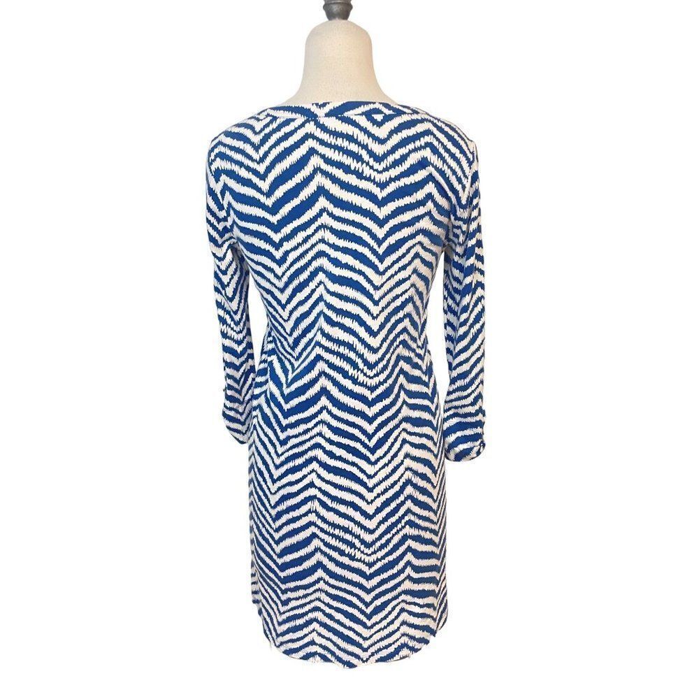 Lilly Pulitzer Rossmore Dress 12326 Blue stripe Zebron Small - Picture 3 of 6